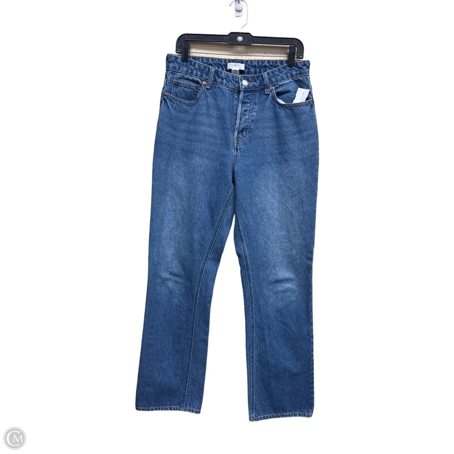 Jeans Straight By H&m In Blue Denim, Size: 8