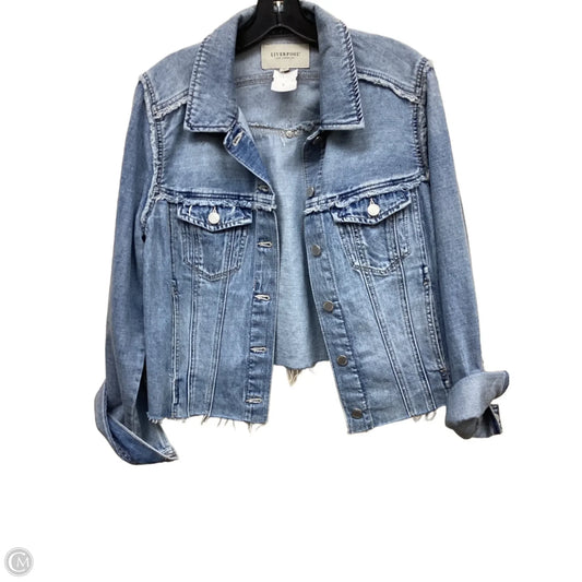 Jacket Denim By Liverpool In Blue Denim, Size: M