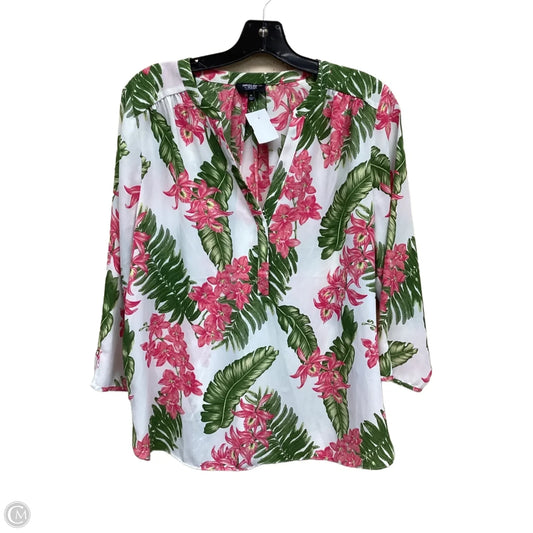 Top Long Sleeve By Not Your Daughters Jeans In Floral Print, Size: M