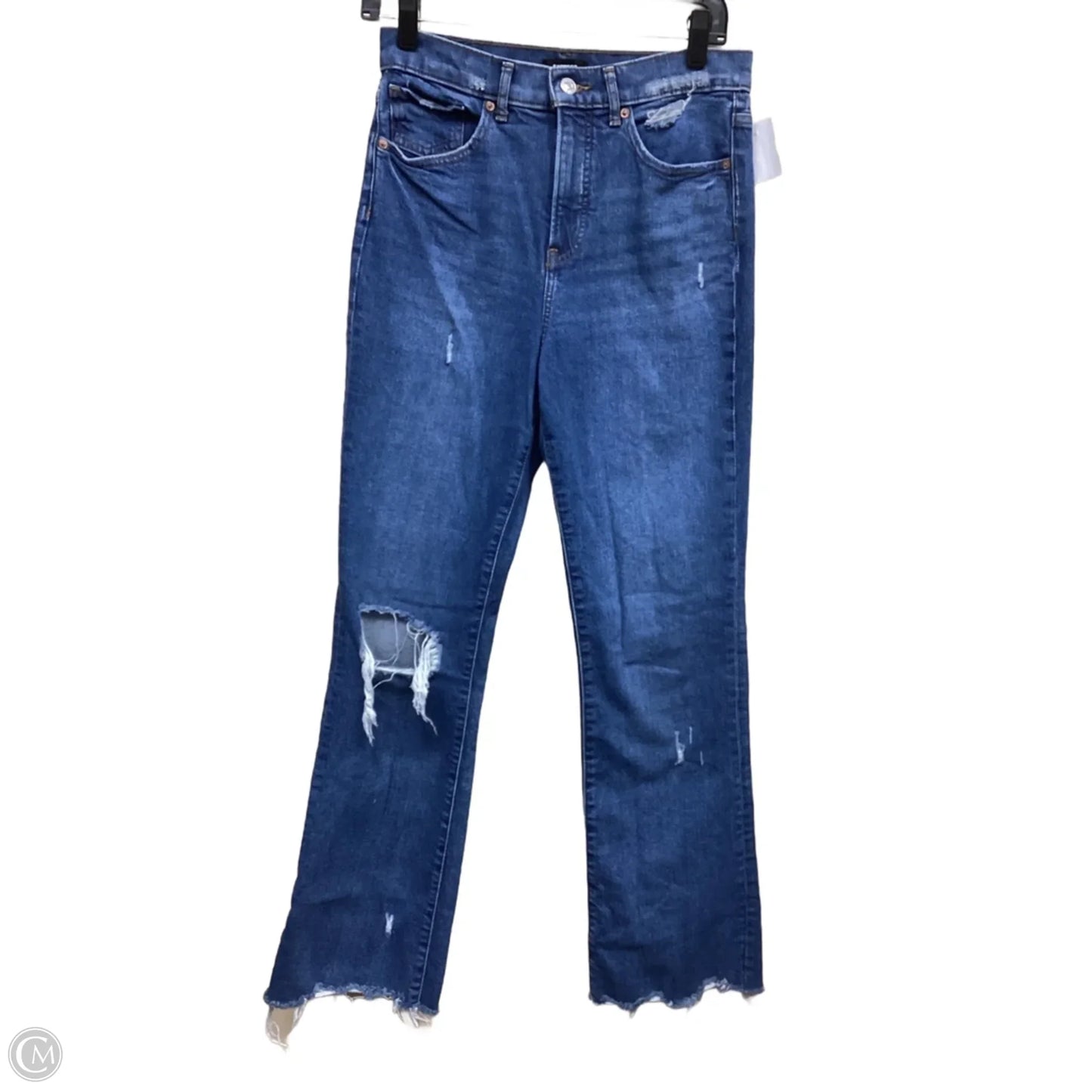 Jeans Straight By Express In Blue Denim, Size: 4