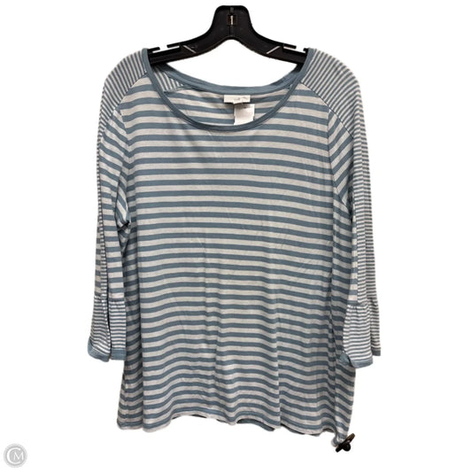 Top Long Sleeve By J. Jill In Striped Pattern, Size: L