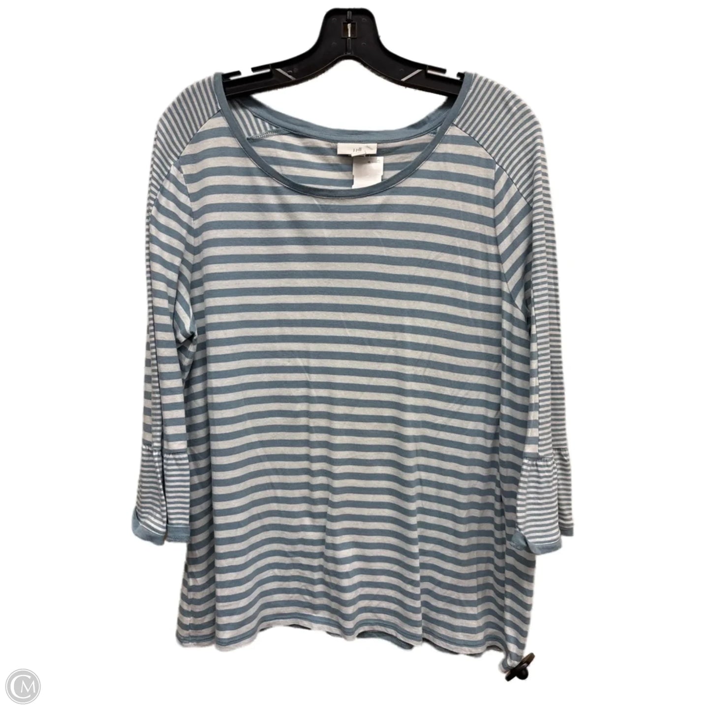 Top Long Sleeve By J. Jill In Striped Pattern, Size: L