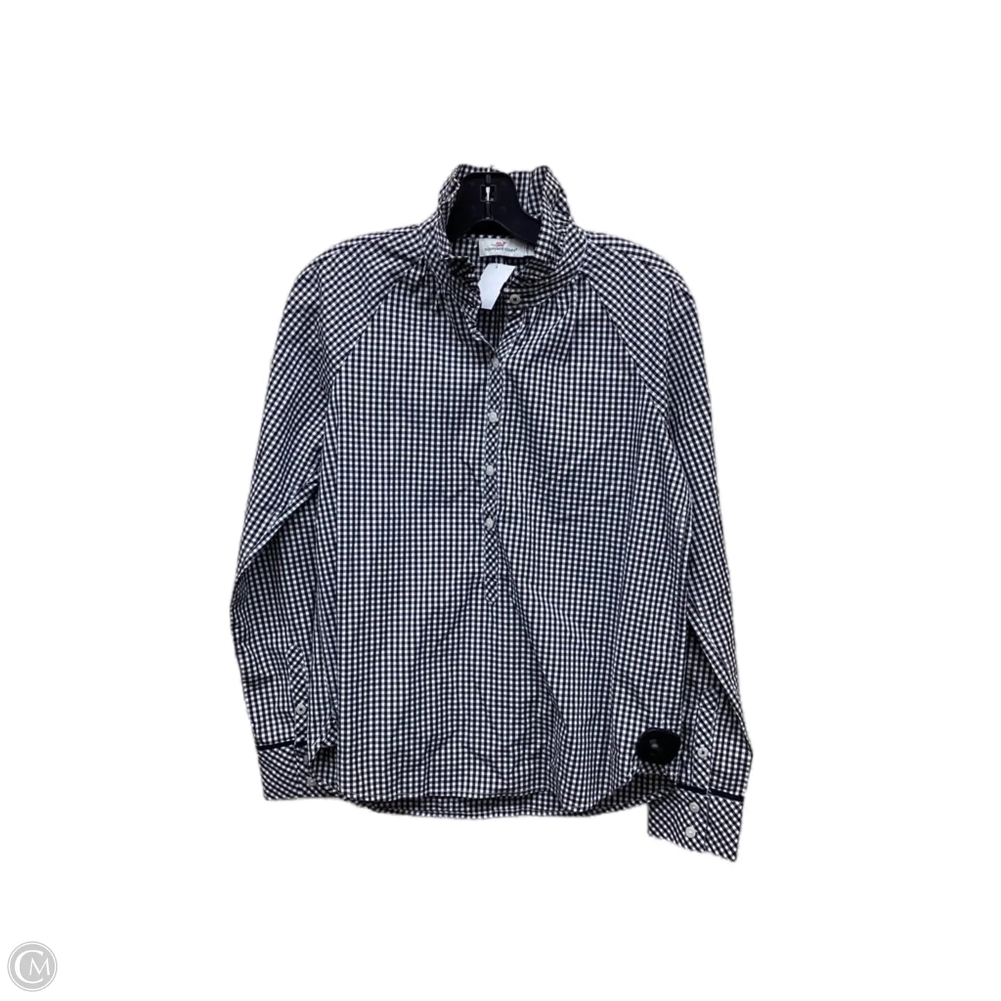 Top Long Sleeve By Vineyard Vines In Plaid Pattern, Size: 4