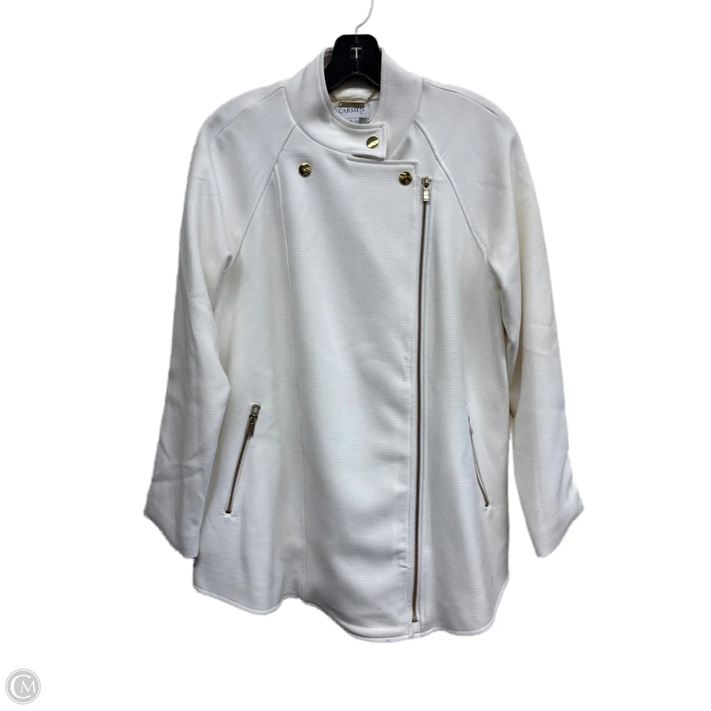 Jacket Moto By Carmen By Carmen Marc Valvo In White, Size: S