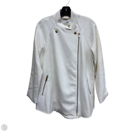 Jacket Moto By Carmen By Carmen Marc Valvo In White, Size: S