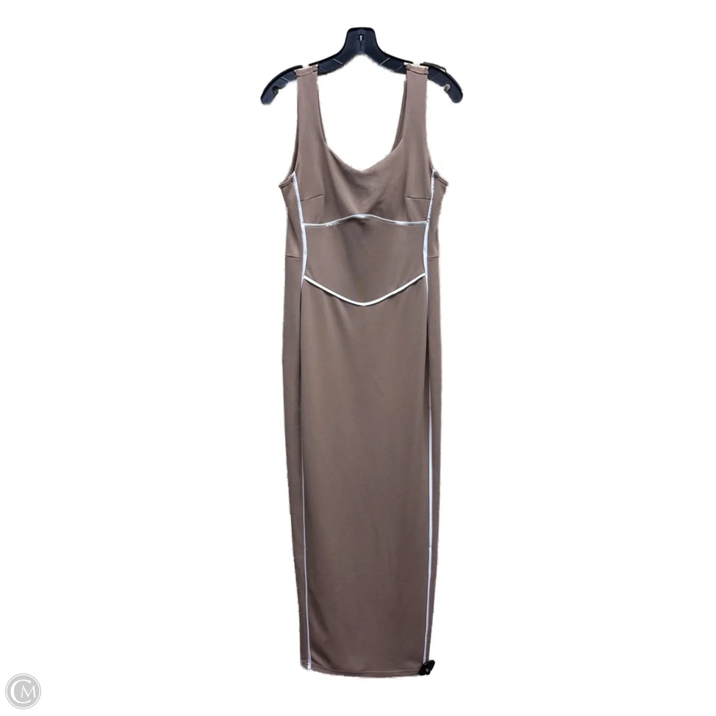 Dress Party Long By Clothes Mentor In Tan, Size: M