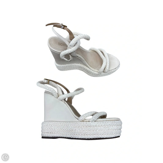 Shoes Heels Wedge By Clothes Mentor In Cream, Size: 8.5
