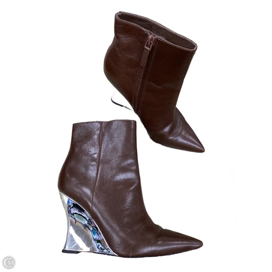 Boots Designer By Tory Burch In Brown, Size: 9