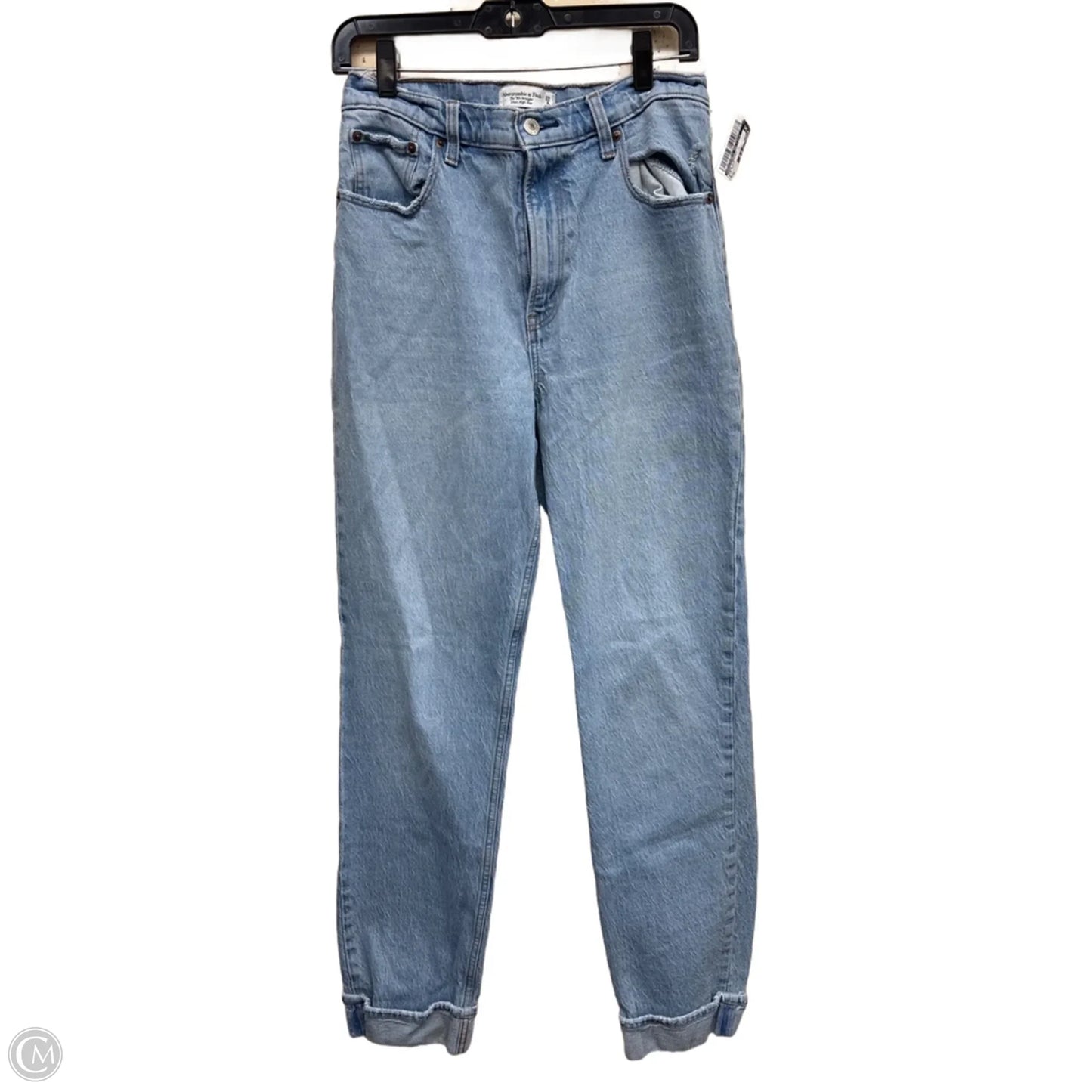 Jeans Straight By Abercrombie And Fitch In Blue Denim, Size: 8l