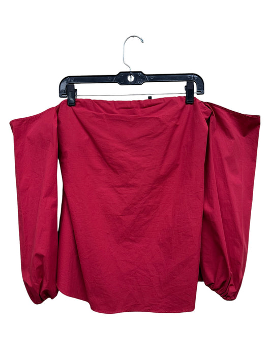 Top Long Sleeve By Theory In Red, Size: M