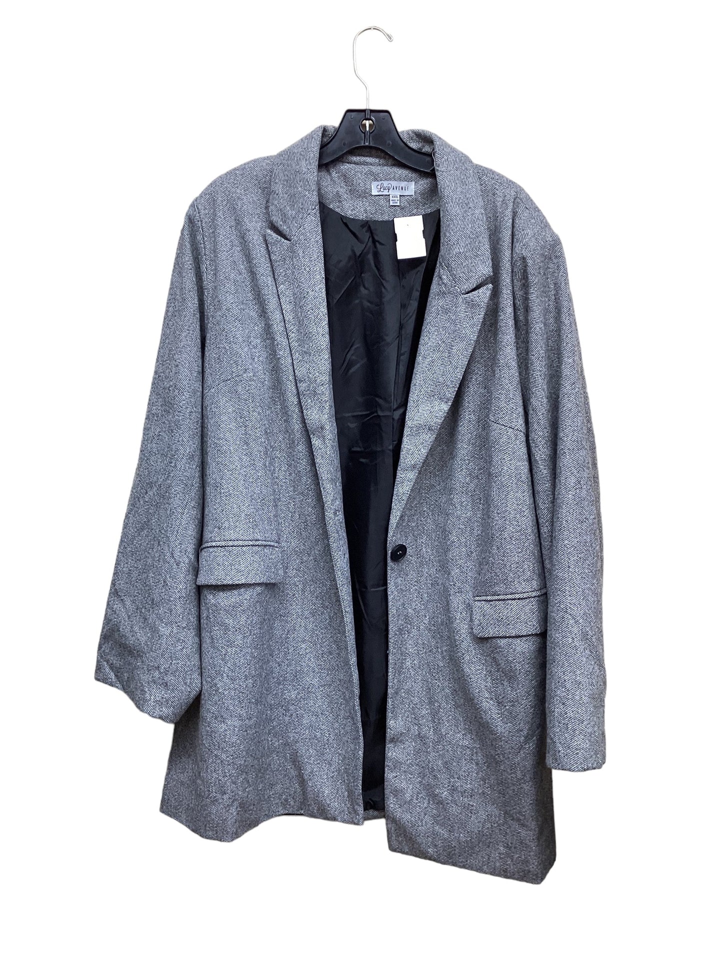 Blazer By Clothes Mentor In Grey, Size: 2x