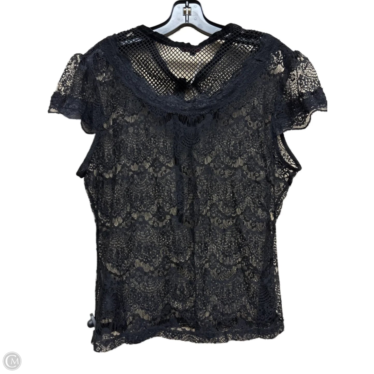 Top Short Sleeve By Clothes Mentor In Black, Size: Xxl