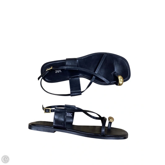 Sandals Flats By Zara In Black, Size: 8