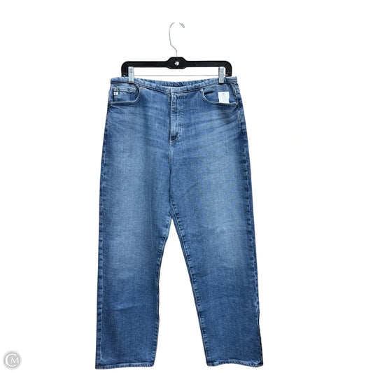 Jeans Straight By Adriano Goldschmied In Blue Denim, Size: 14