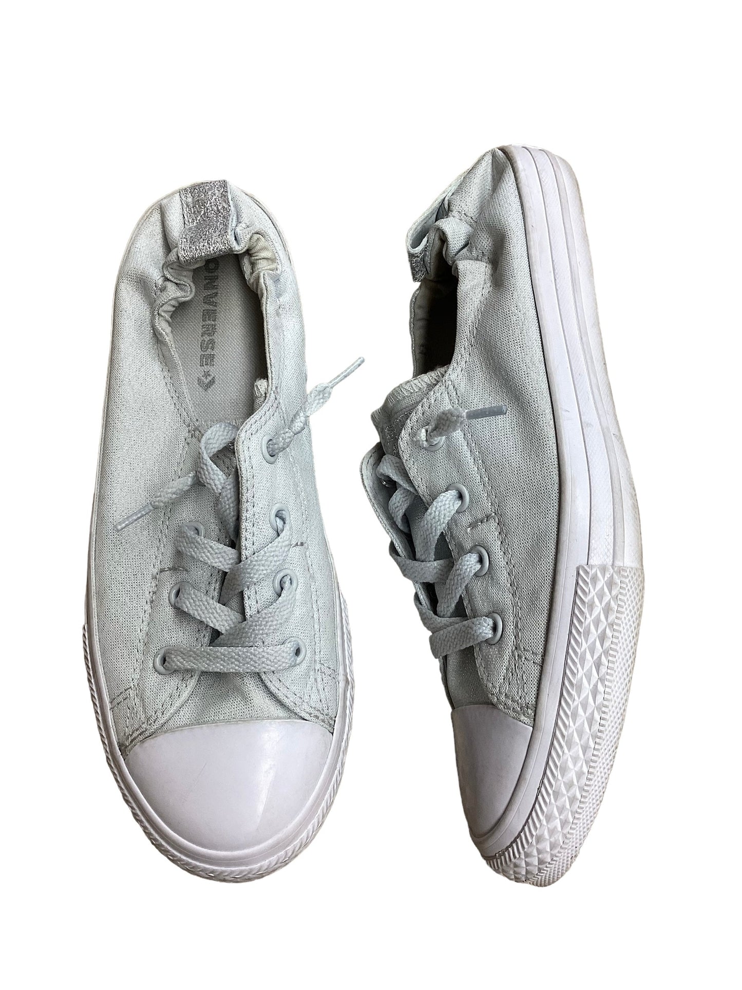 Silver Shoes Sneakers Converse, Size 8