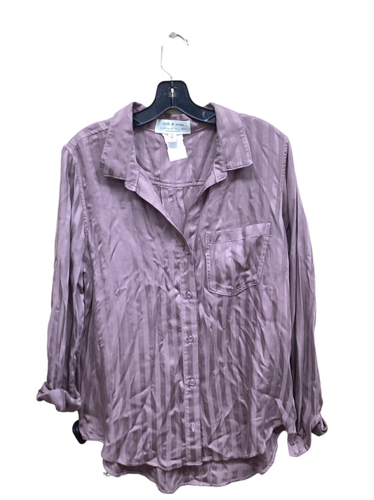 Top Long Sleeve By Cloth & Stone In Purple, Size: L