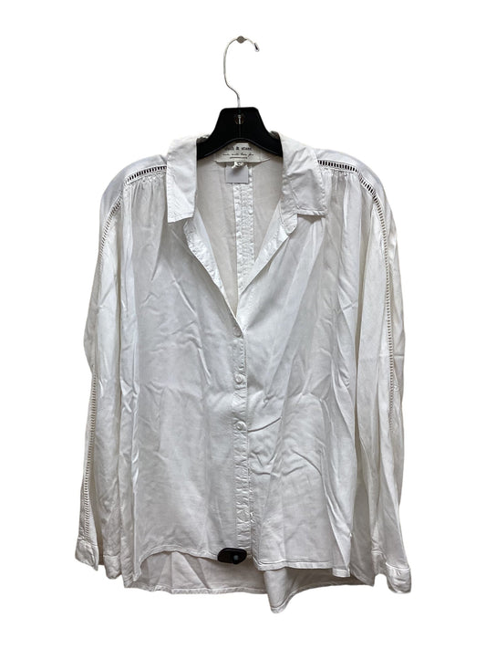 Top Long Sleeve By Cloth & Stone In White, Size: L