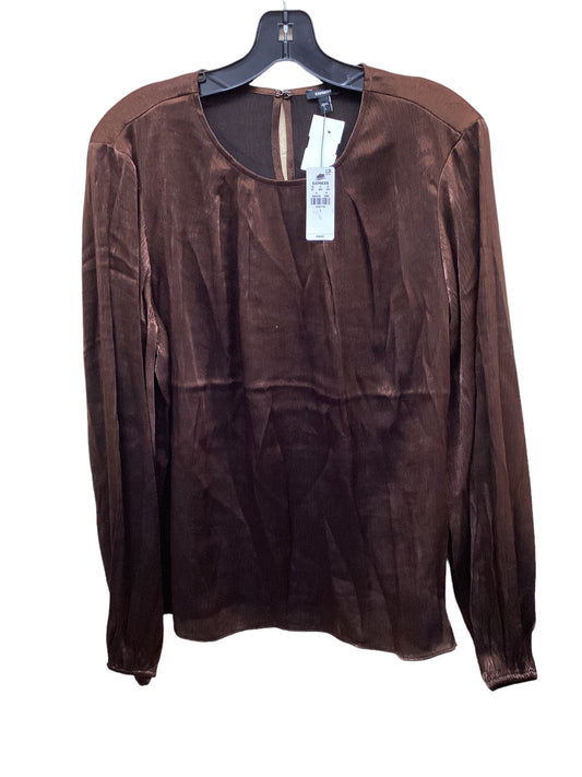 Top Long Sleeve By Express In Brown, Size: L