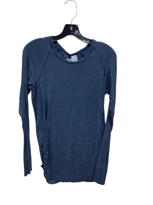 Athletic Top Long Sleeve Collar By Athleta In Blue, Size: L