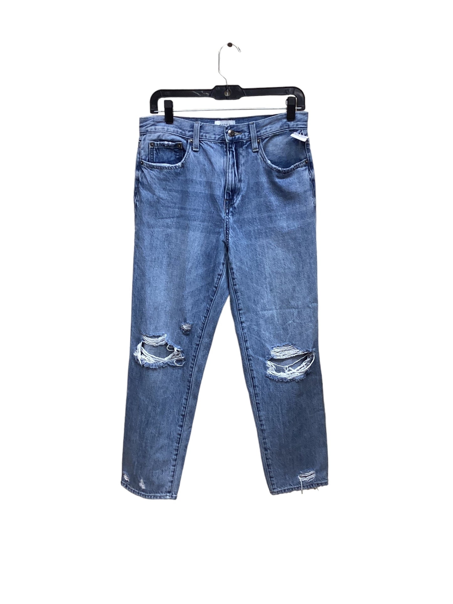 Blue Denim Jeans Straight Pistola, Size 6