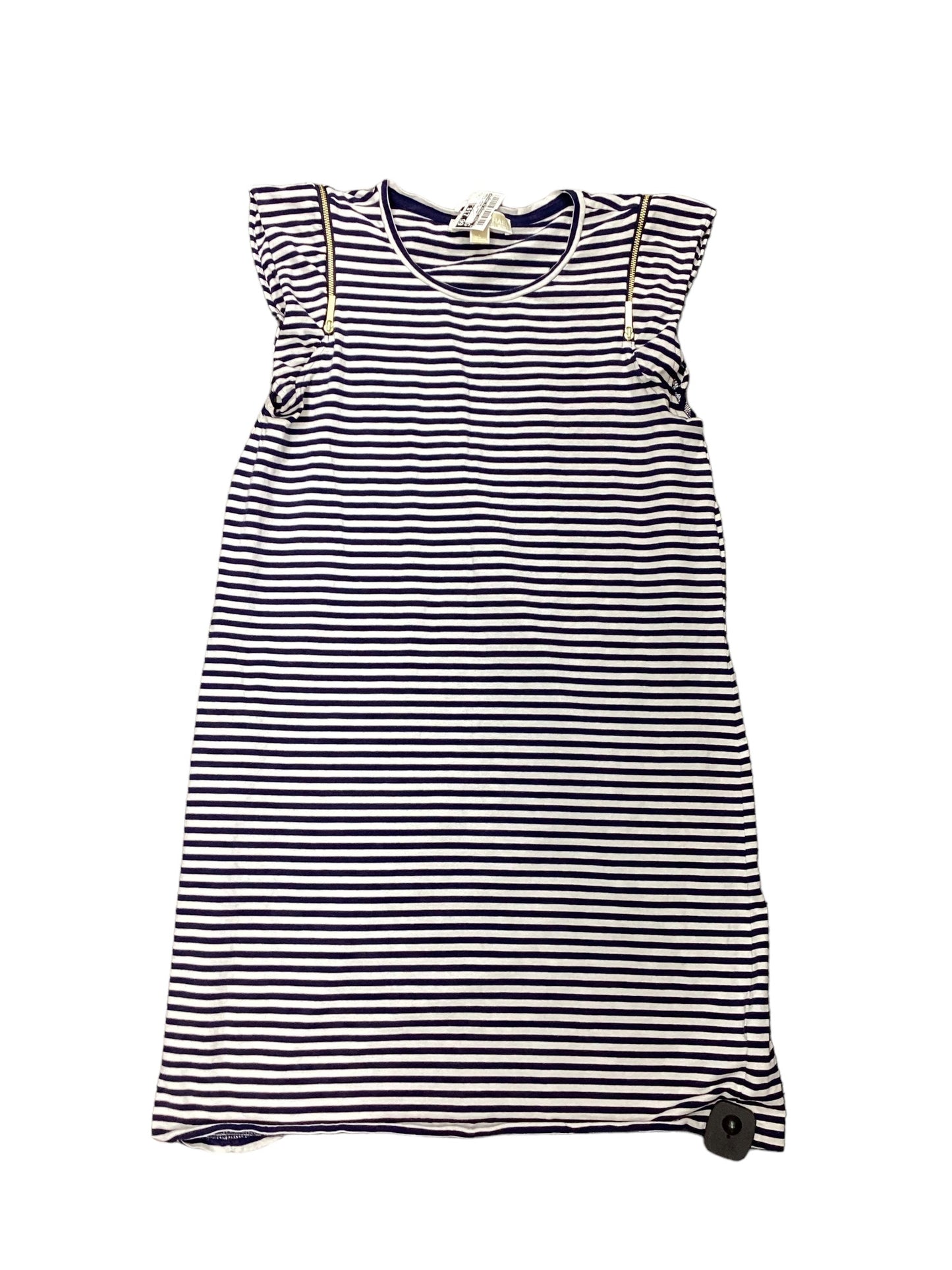 Striped Pattern Dress Casual Short Michael By Michael Kors, Size L