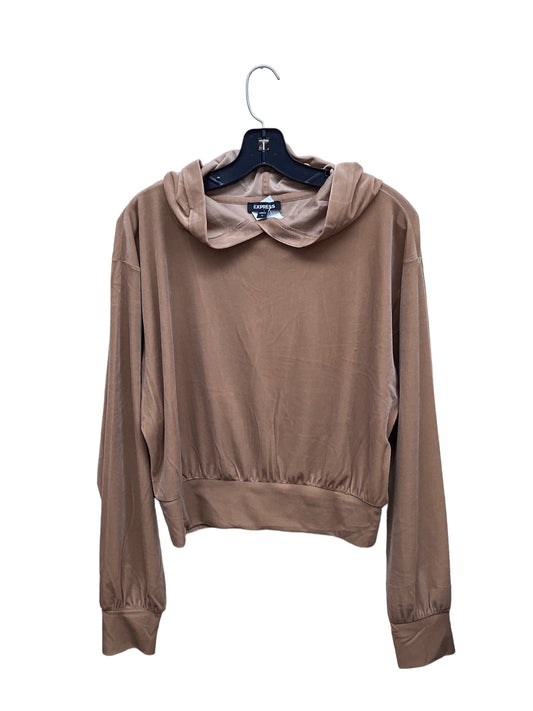 Sweatshirt Hoodie By Express In Brown, Size: M