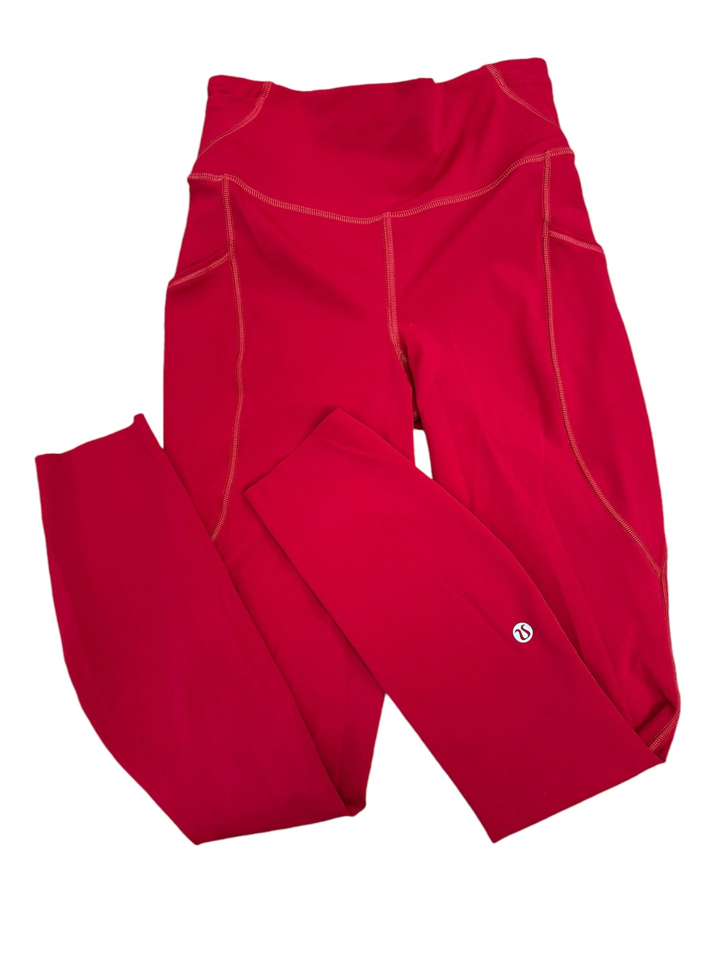 Athletic Capris By Lululemon In Red, Size: 4