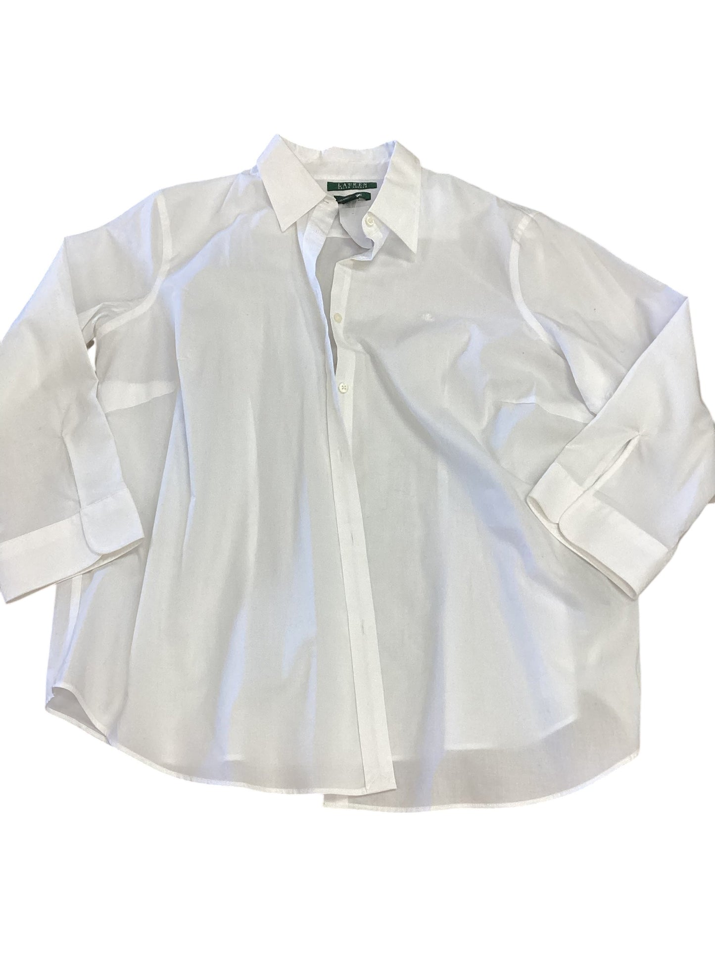 Top Long Sleeve By Ralph Lauren In White, Size: 1x