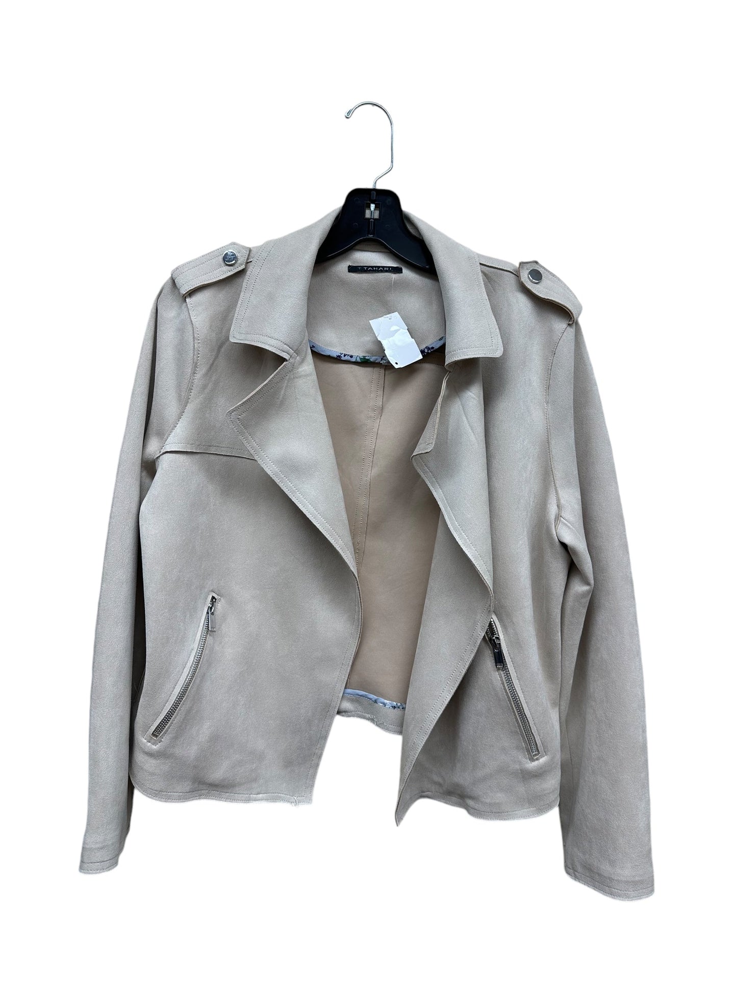 Jacket Other By Tahari By Arthur Levine In Tan, Size: L