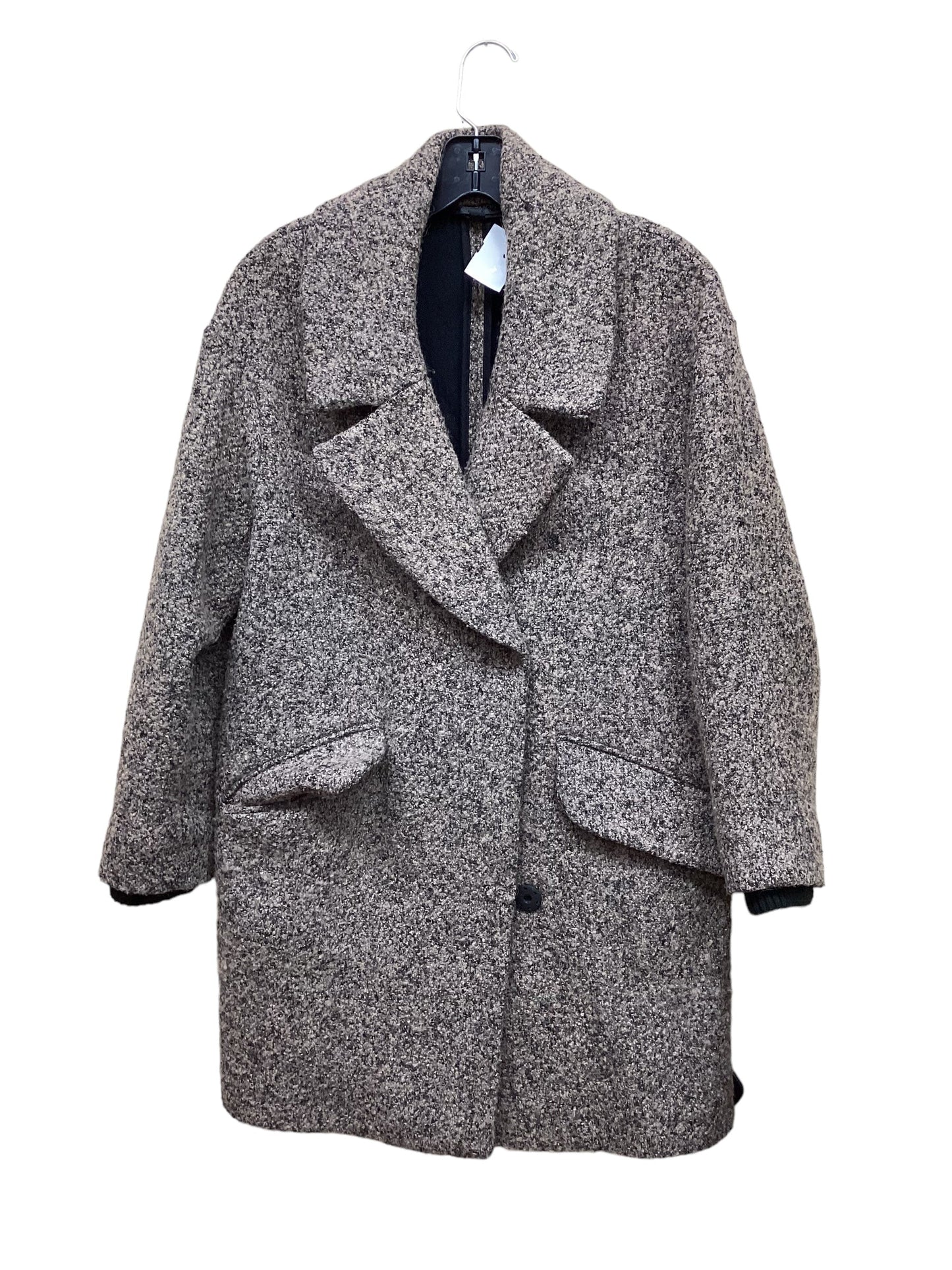 Coat Peacoat By Topshop In Brown, Size: S