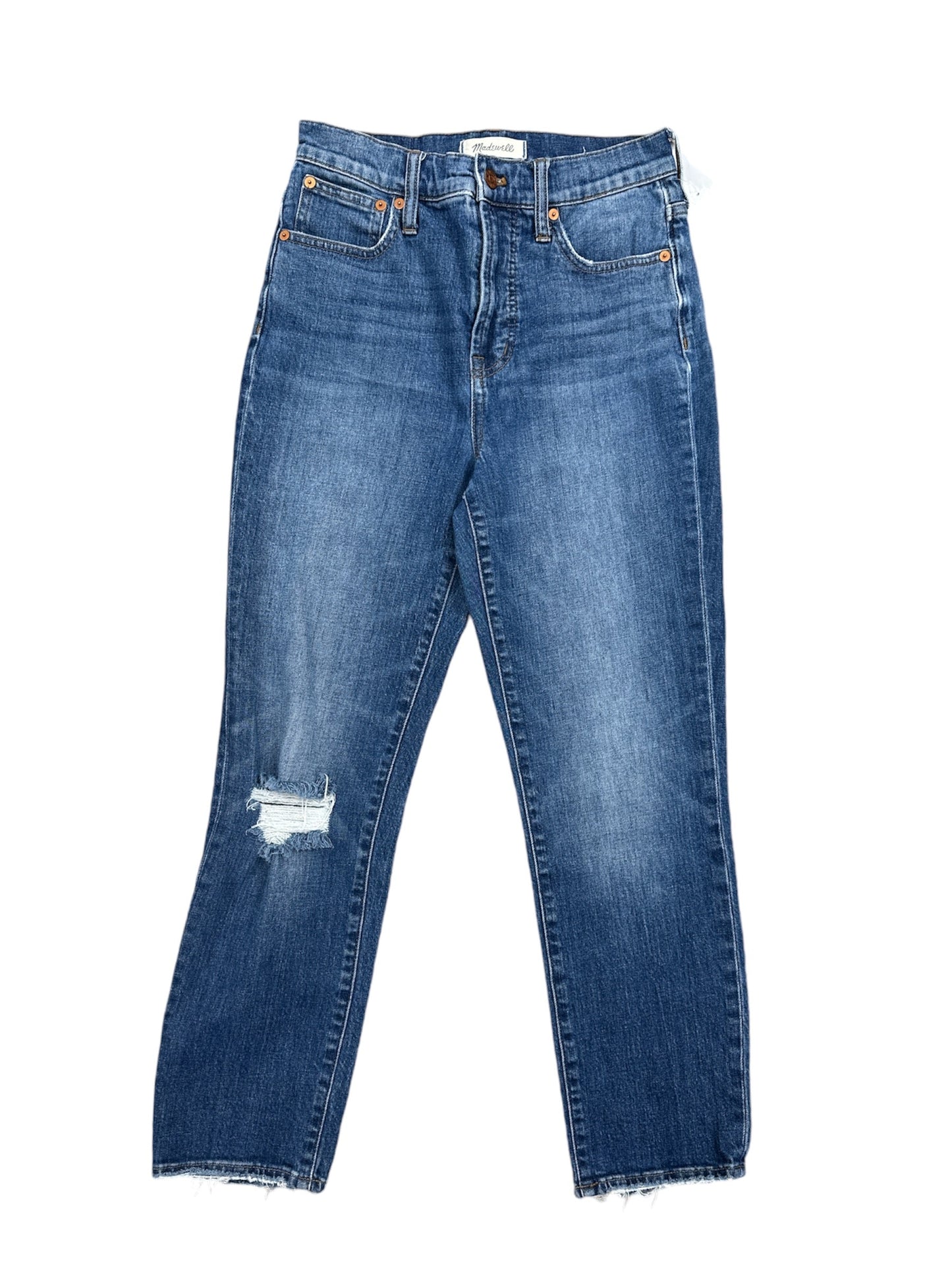 Jeans Straight By Madewell In Blue Denim, Size: 2