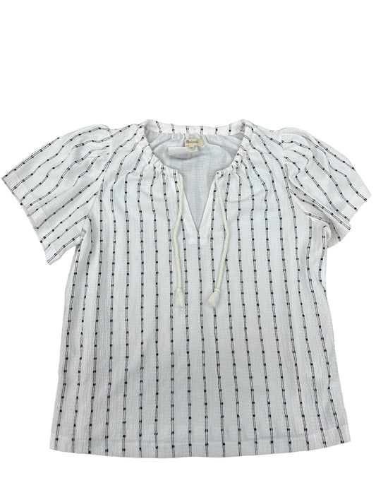 Top Short Sleeve By Madewell In Striped Pattern, Size: Xs