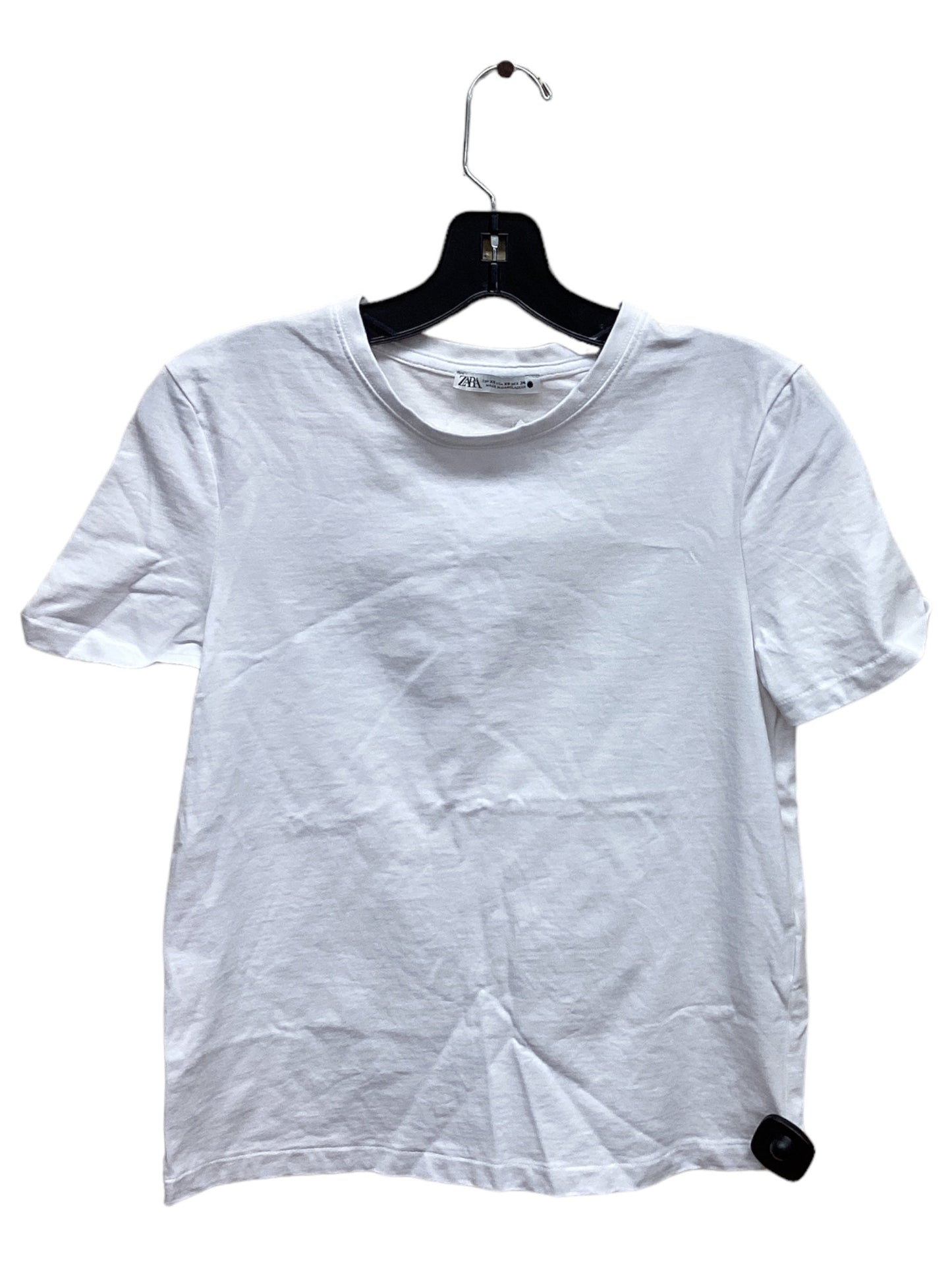 Top Short Sleeve By Zara In White, Size: Xs