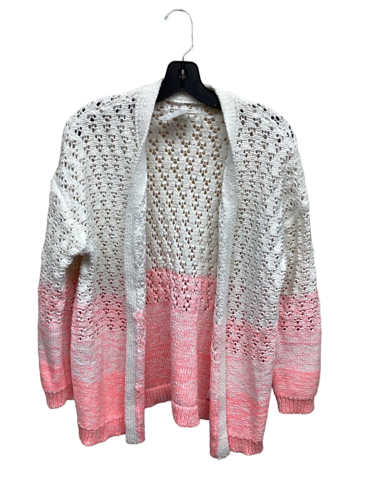 Sweater By Anthropologie In Pink & White, Size: M