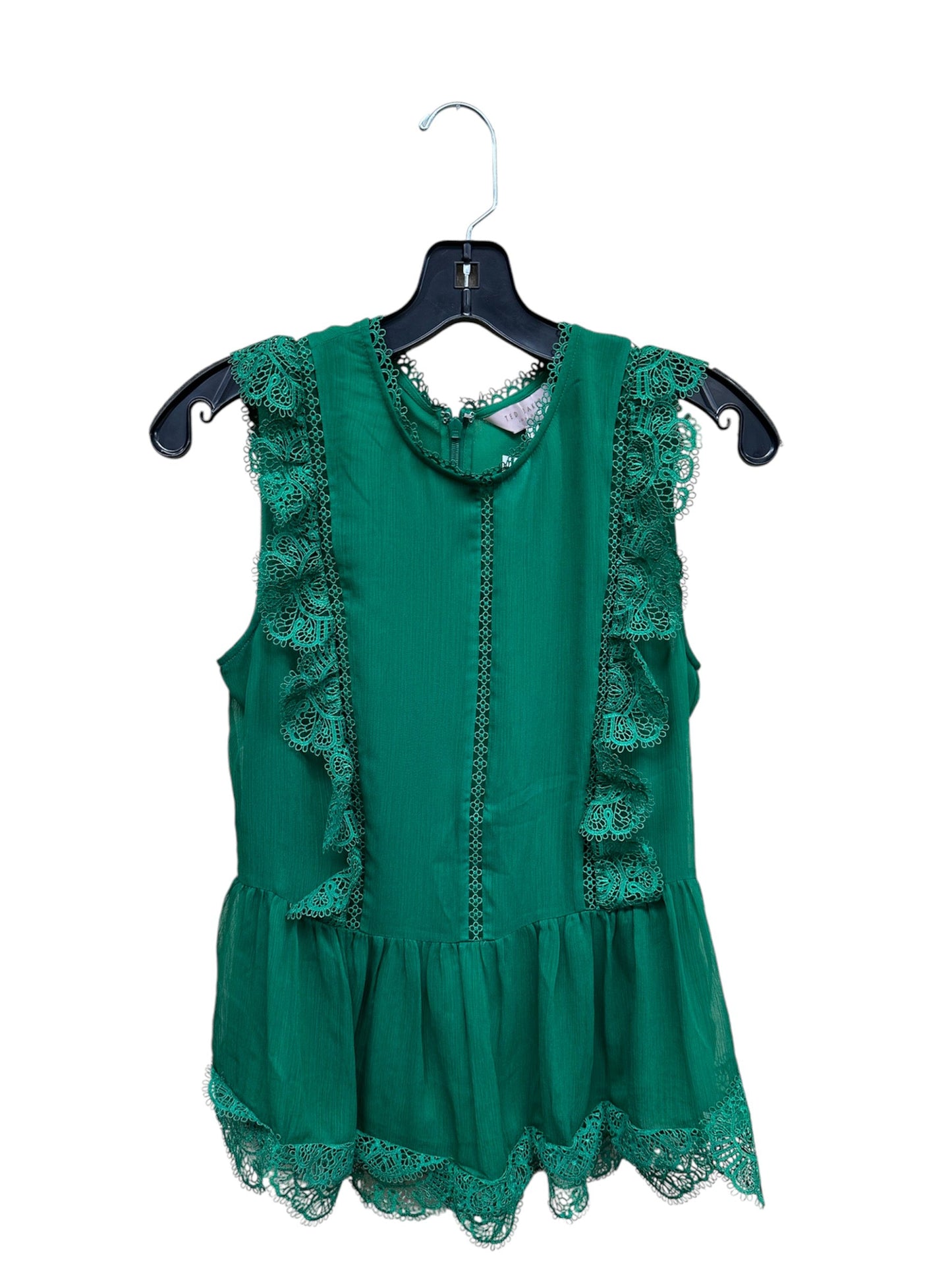 Top Sleeveless By Ted Baker In Green, Size: Xs