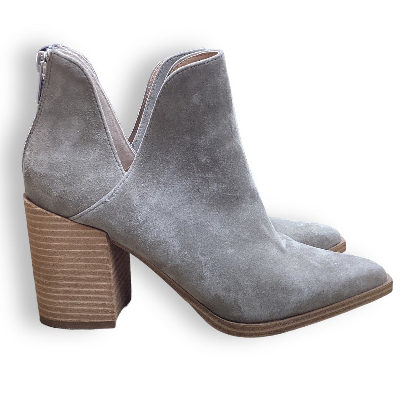 Boots Ankle Heels By Steve Madden In Grey, Size: 8