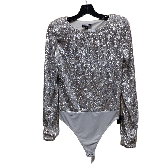 Bodysuit By Express In Silver, Size: S