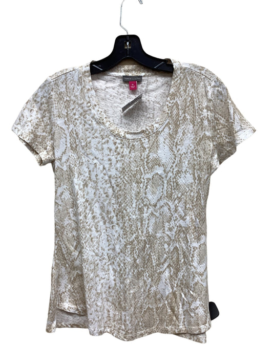 Top Short Sleeve By Vince Camuto In Snakeskin Print, Size: Xs