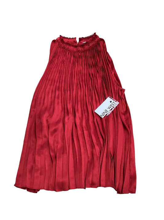 Top Sleeveless By Nine West In Red, Size: L