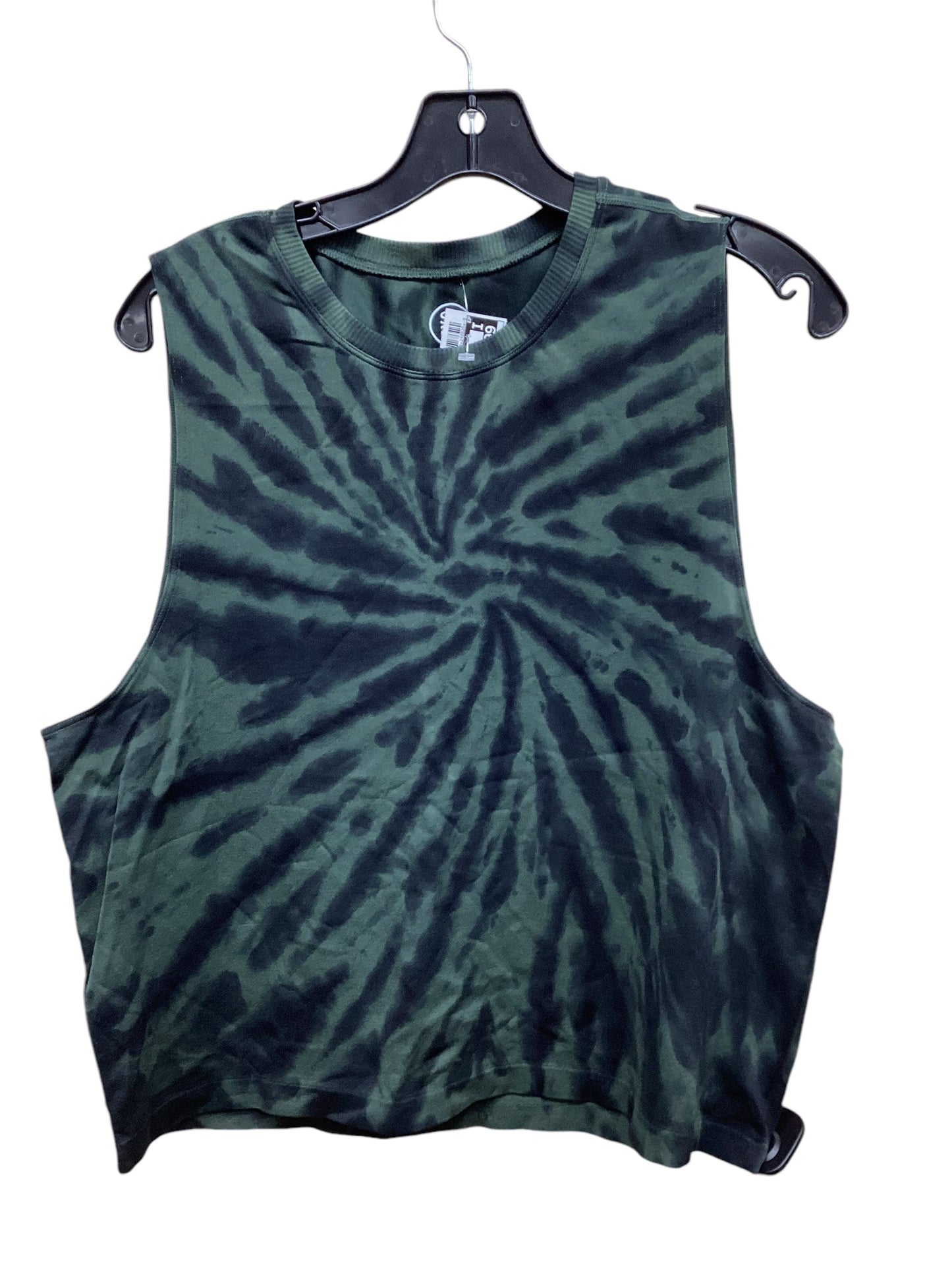 Athletic Tank Top By Sage In Tie Dye Print, Size: L