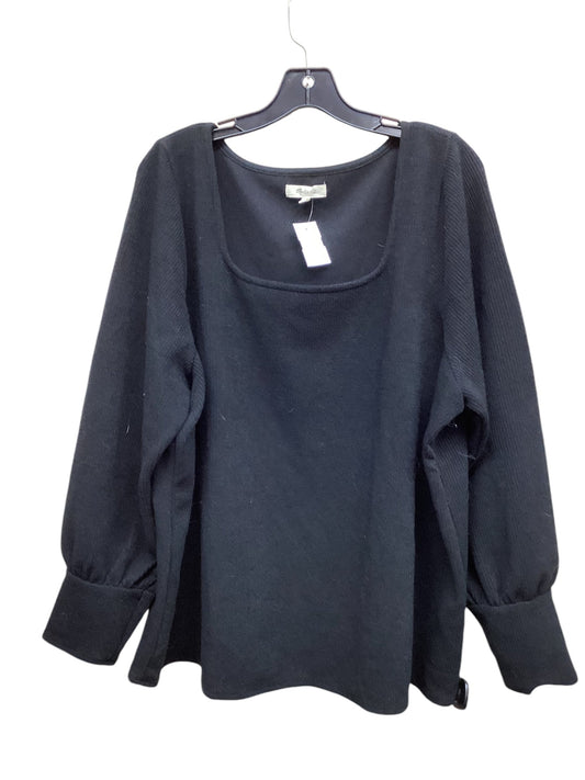 Top Long Sleeve By Madewell In Black, Size: 3x