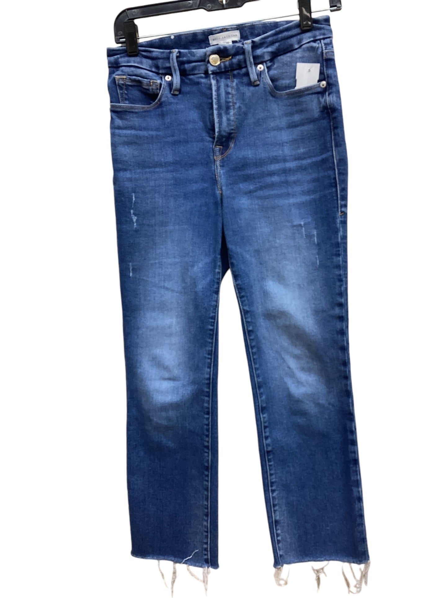 Jeans Straight By Good American In Blue Denim, Size: 2