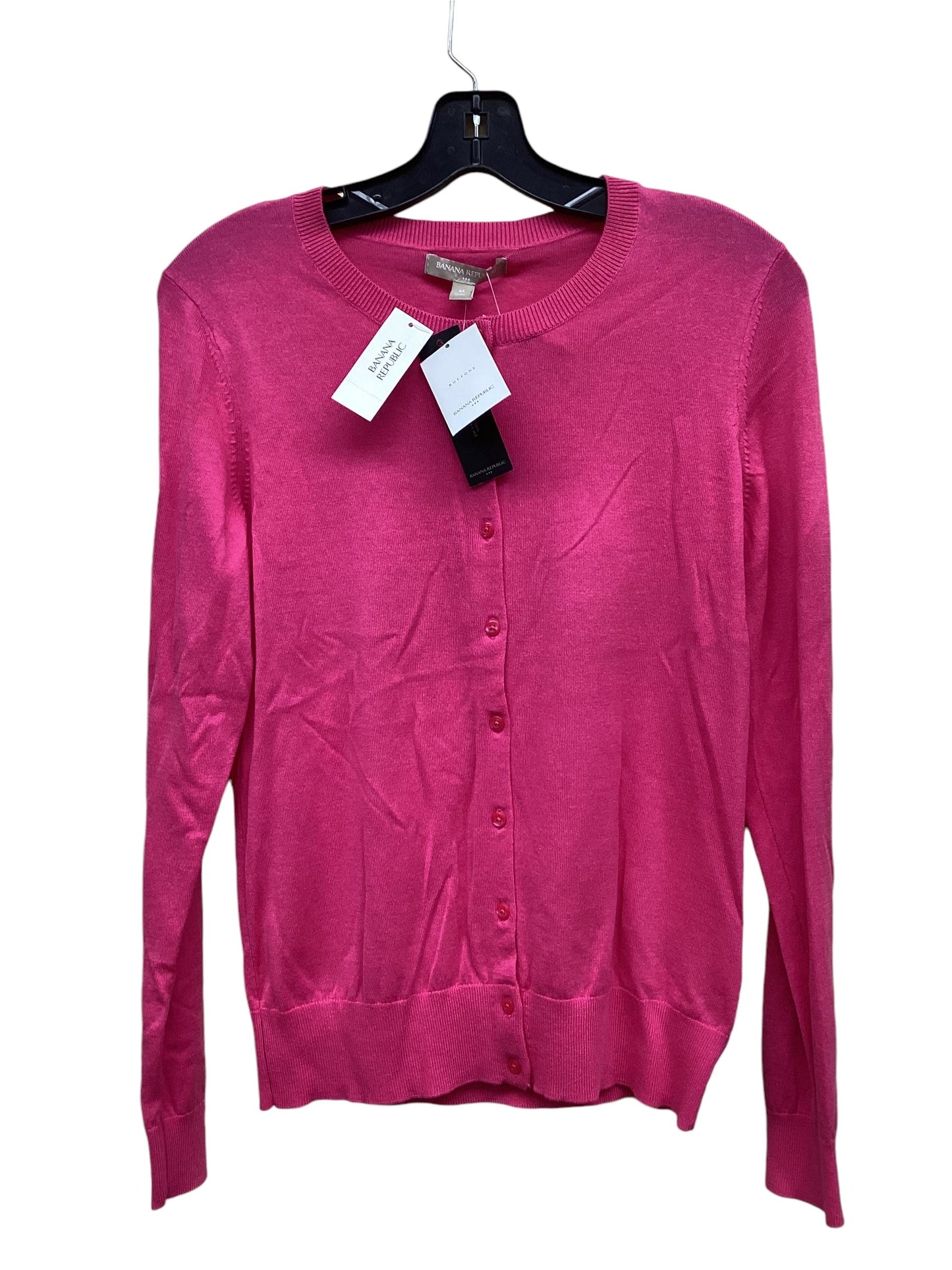 Sweater Cardigan By Banana Republic In Pink, Size: M