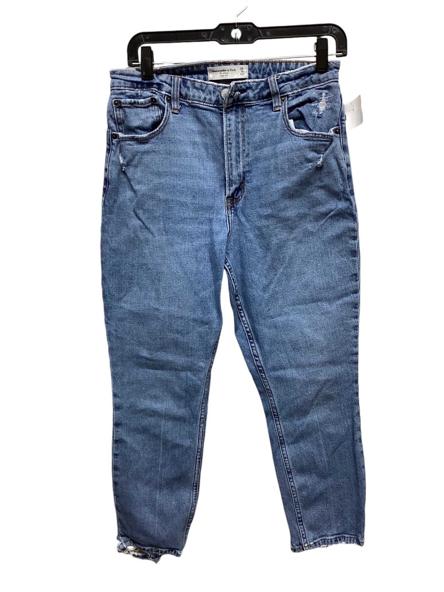 Jeans Straight By Abercrombie And Fitch In Blue Denim, Size: 8