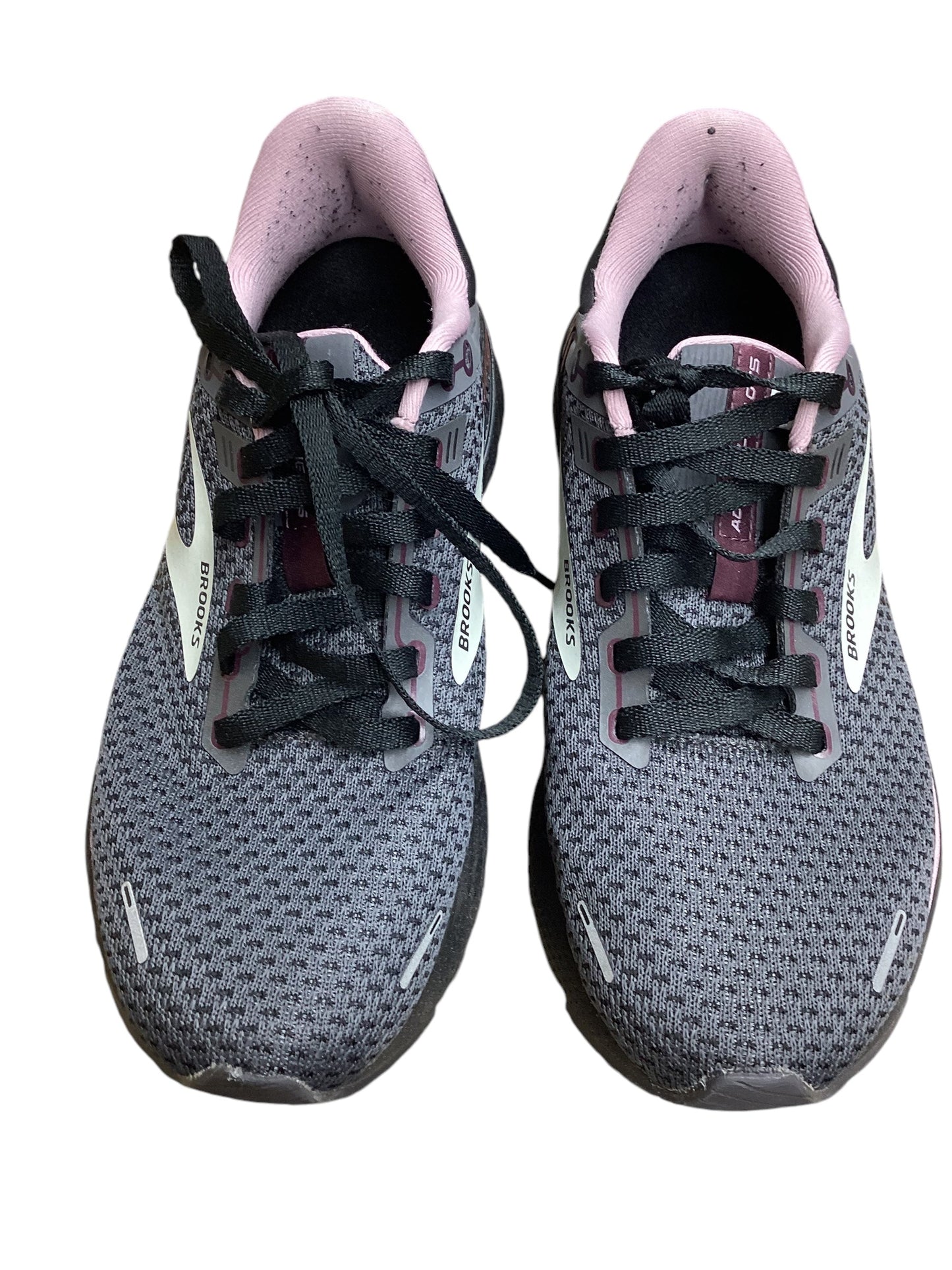 Shoes Athletic By Brooks In Grey & Pink, Size: 8