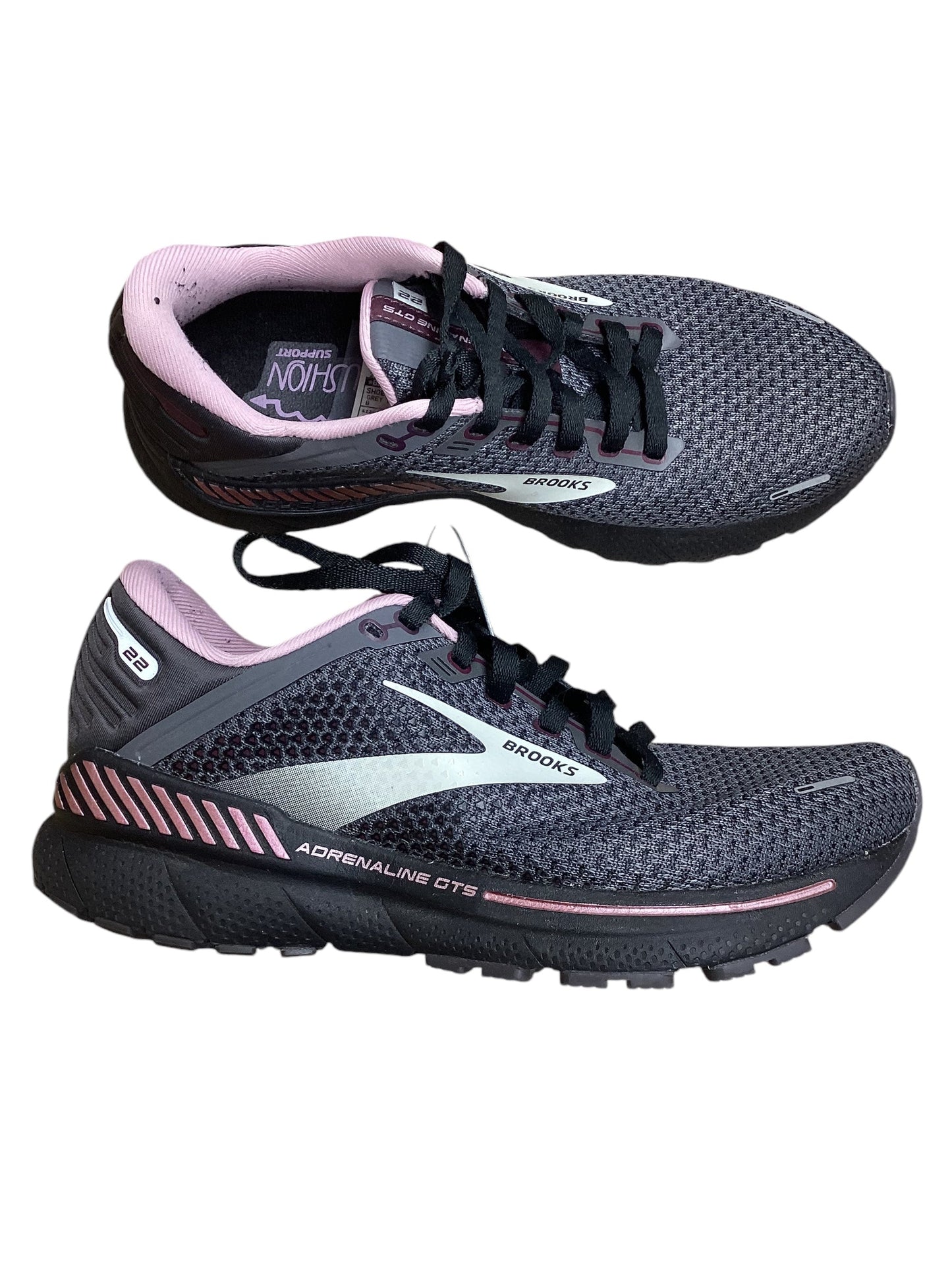 Shoes Athletic By Brooks In Grey & Pink, Size: 8