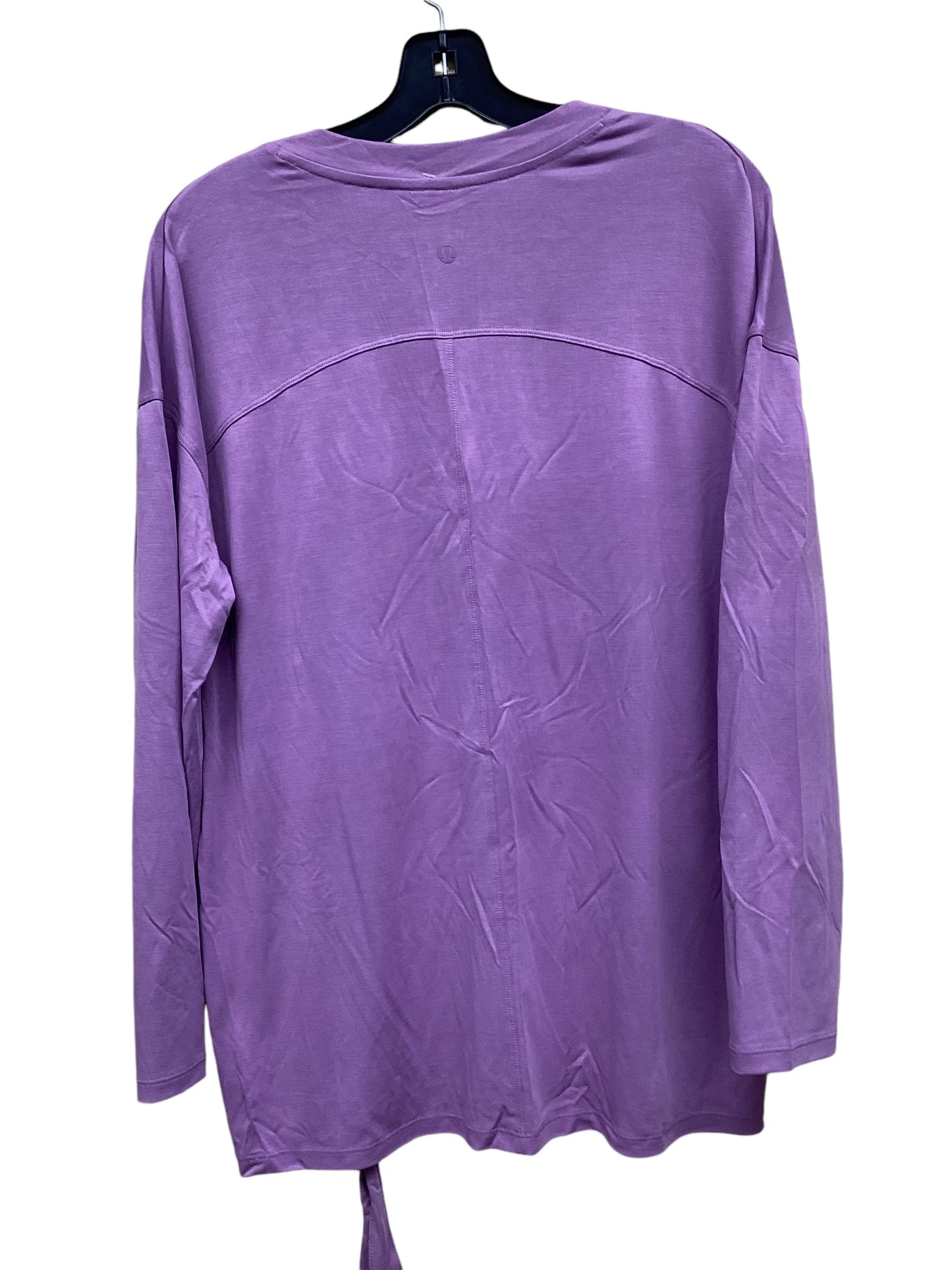 Athletic Top Long Sleeve Crewneck By Lululemon In Purple, Size: 8