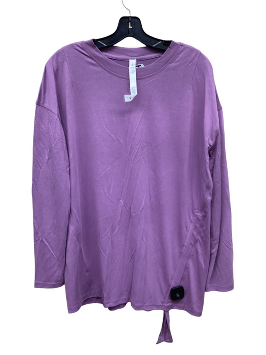 Athletic Top Long Sleeve Crewneck By Lululemon In Purple, Size: 8