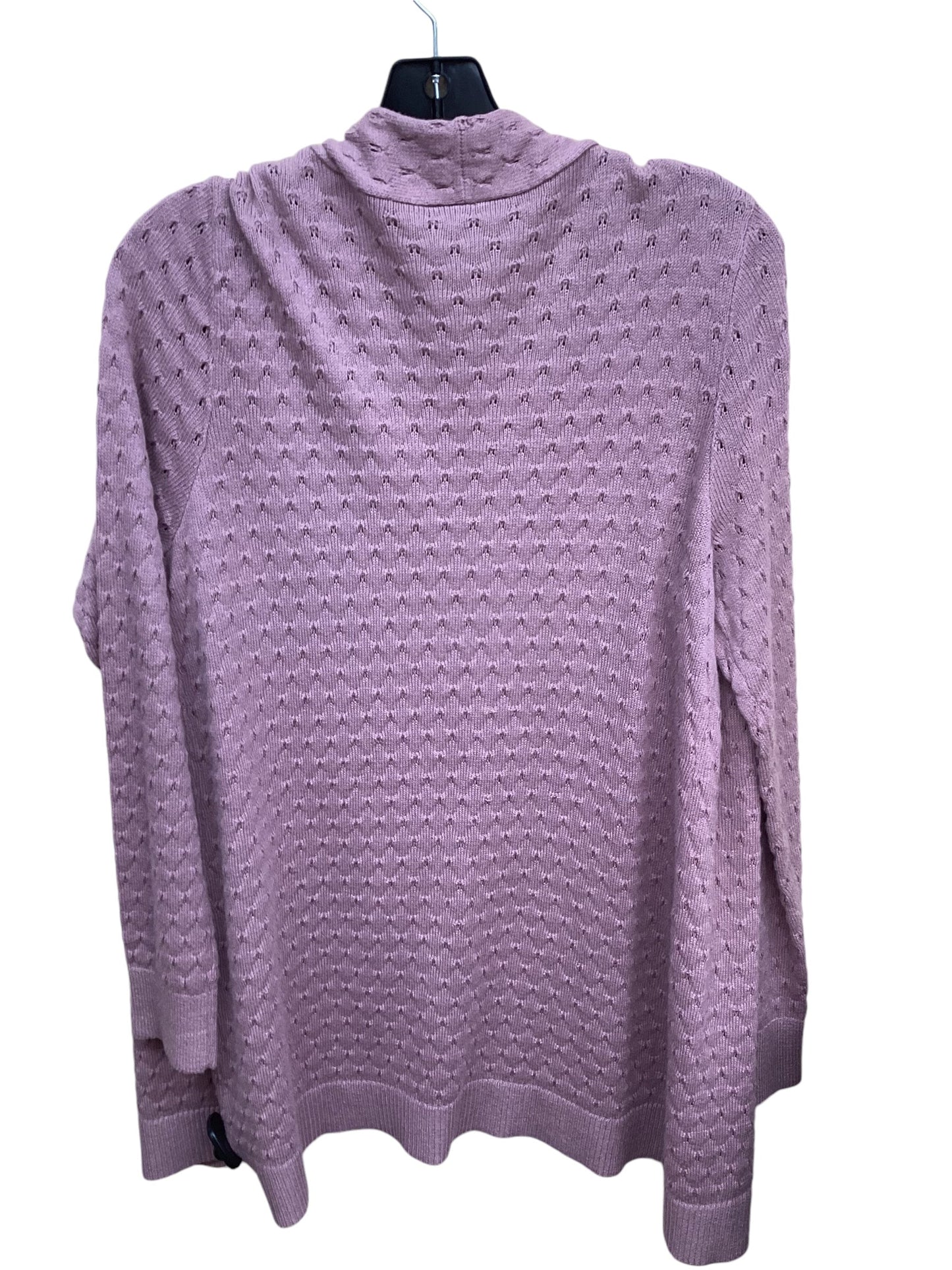 Sweater Cardigan By Loft In Mauve, Size: Xl