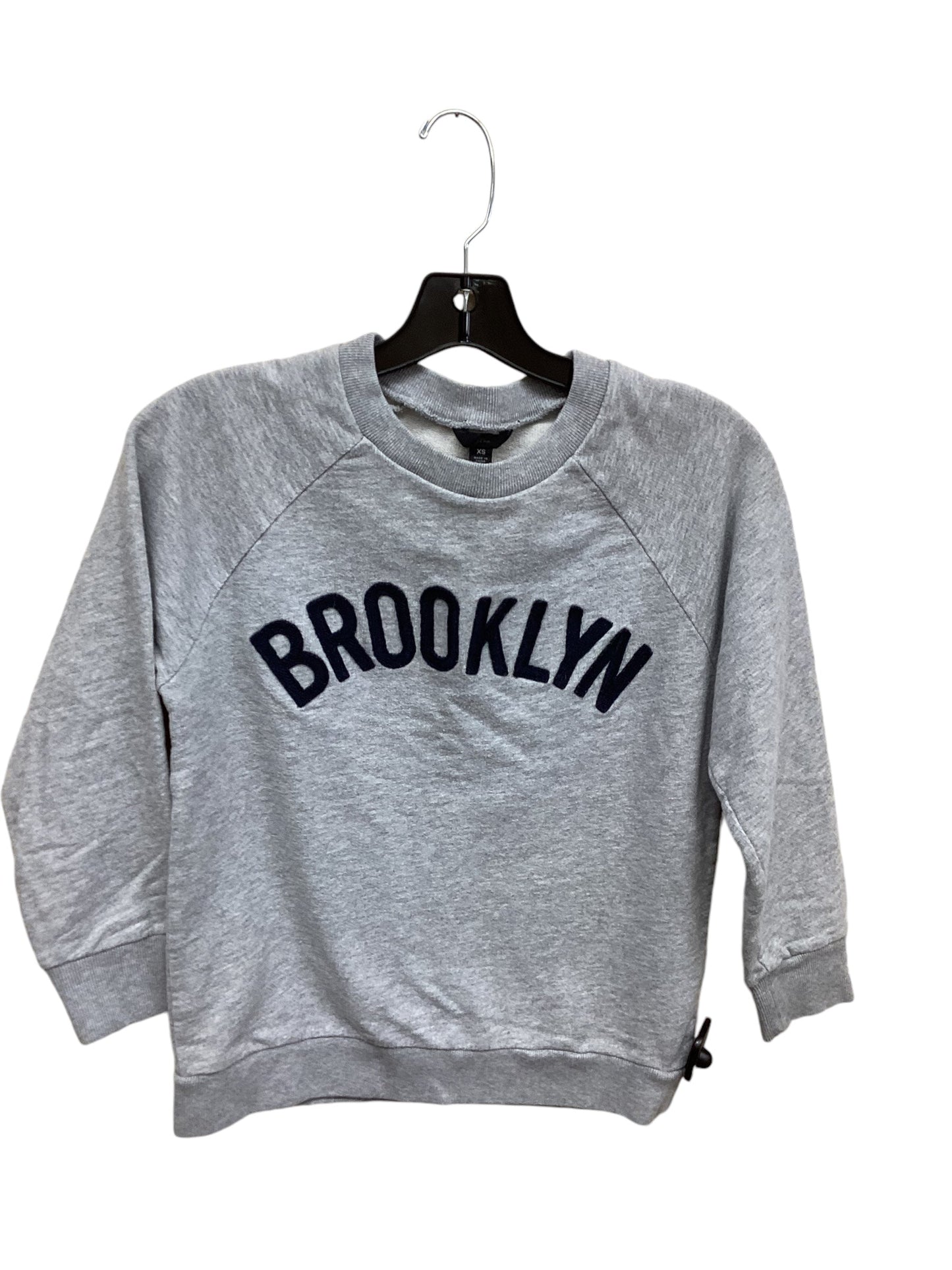 Sweatshirt Crewneck By J. Crew In Blue & Grey, Size: Xs